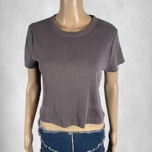 Old navy brown ribbed baby tee